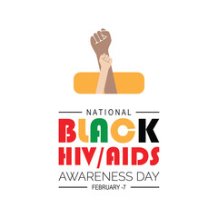 National Black HIV AIDS Awareness Day creative concept design. Vector template for banner, greeting card, poster, prints, social media, flyer ,with background.
