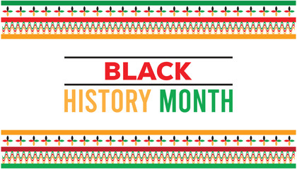 Black History Month creative concept design. Vector template for banner, greeting card, poster, prints, social media, flyer ,with background.