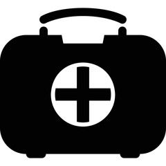 Medical briefcase simple vector icon
