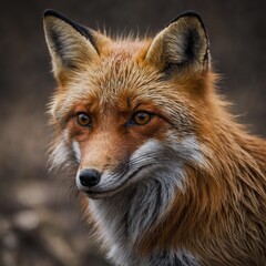 Red fox closeup stock photo.


