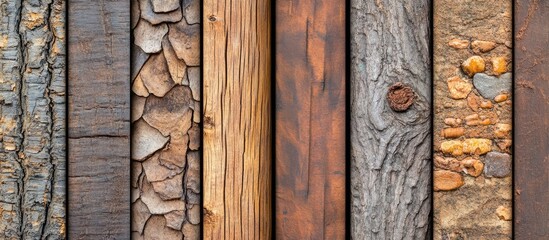 Richly textured natural wood background tiles showcasing diverse grain patterns for rustic and organic design applications