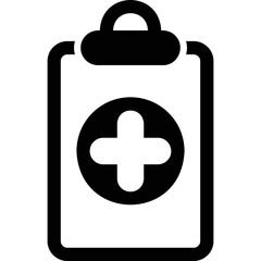 Simple vector icon medical note board