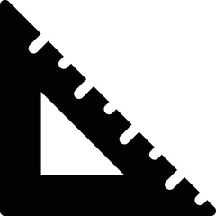 Simple vector icon triangular ruler
