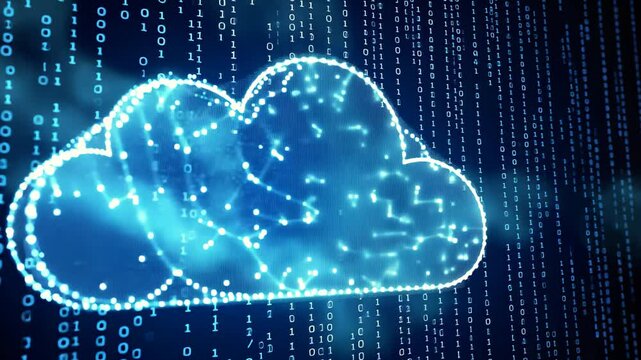A blue cloud hovers gracefully against a digital backdrop in this captivating video, An opcode based representation of data in cloud storage