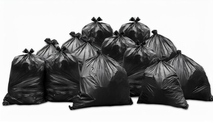 garbage bags on the ground