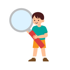 Science Kids in School Laboratory Holding Lup