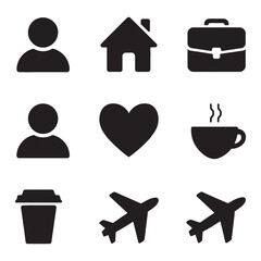 PrintContact As Flat Icon Solid Style isolated, easy to change colour and size