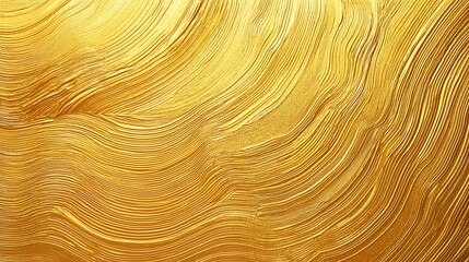A gold colored wave pattern with a shiny texture