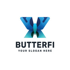 Butterfly Logo Vector Icon Illustration