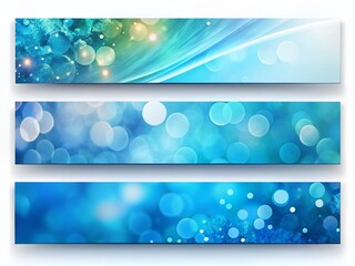 Abstract Blue Organic Gradient Background Banners: Candid Photography Style
