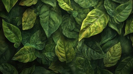 Lush green leaf texture background for nature themes and organic designs