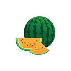 Yellow Watermelon Vector Art in Vibrant Colors