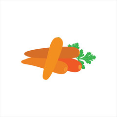 Vector Illustration of Fresh Carrots Design