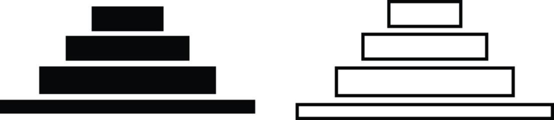 Stairs realistic icon set. Architectural object staircase up steps black flat and line vector collection isolated on transparent background. Modern templates interior staircase architecture direction.