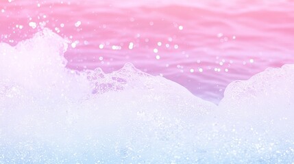 Obraz premium Pastel Dream Sparkling Water Waves and Foam