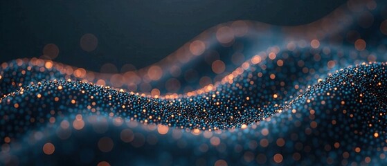 Obraz premium Abstract Halftone Dots, Grey Background, Curved Lines, Depth, Mood, Vibe, Lighting, Atmosphere, Style, Quality, Elements