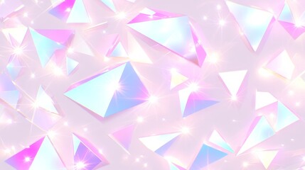 Obraz premium Pastel Prisms A Sparkling Crystal Fantasy