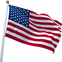 Fototapeta premium American Flag Element Clipart Transparent Background