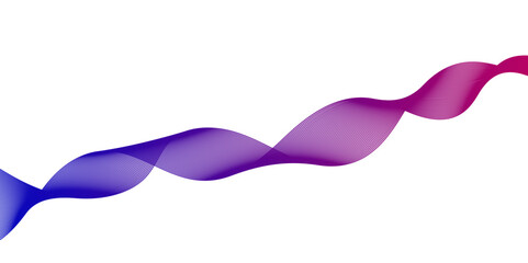 White Background Purple and blue wave lines flowing waves design abstract digital equalizer sound wave flow Purple and blue gradient line vector illustration