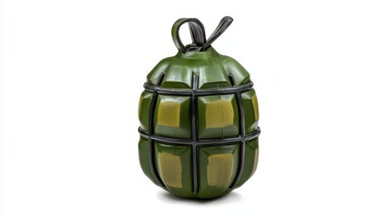 Vintage Style Olive Green Smoke Grenade with Safety Pin