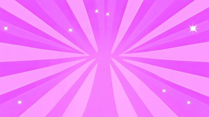 Pink Burst Background with Sparkling Stars Design