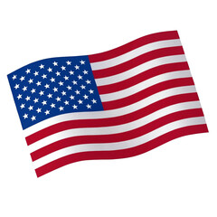 Fototapeta premium American Flag Element Clipart Transparent Background