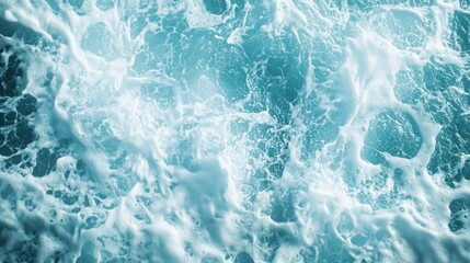 Obraz premium Ocean Waves Froth: A Turquoise Dream