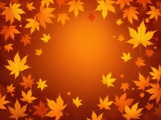 Obraz premium Autumn maples swirl, a vibrant leaf loop, a fall backdrop.