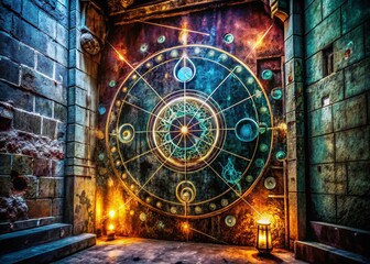 Abstract Zodiac Calligraphy: Urban Exploration Photography