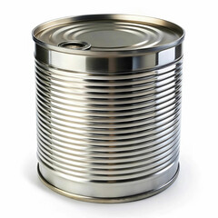 A simple tin can, typically used for storing food or beverages