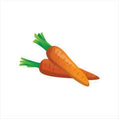 Carrot Vector Illustration for Healthy Eating Concepts
