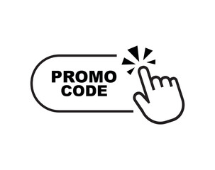 promo code sign on white background