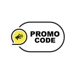 promo code sign on white background