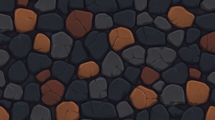 Fototapeta premium Seamless Stone Wall Texture Pattern Design for Games