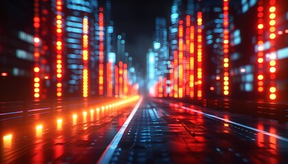 Obraz premium traffic at night