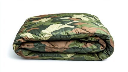 Camouflage Tactical Military Gear Uniform in Nature Woodland Environment