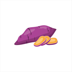 Sweet Potato Vector Illustration for Healthy Food Design