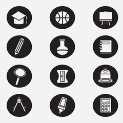 school icon good for element design, education icon, ui design, web design, silhouette design, etc