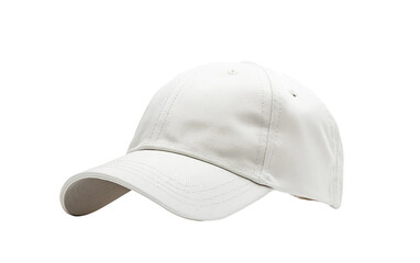 Fototapeta premium White Baseball Hat isolated on transparent Background
