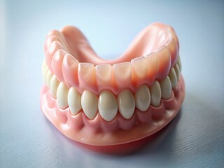 Fototapeta premium Aerial View of a Single Upper Denture, Precision Turned, Smooth Surface