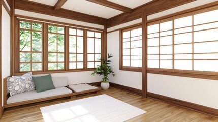 Serene Minimalist Japanese Style Room Design