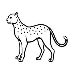 Cheetah Silhouette vector illustration