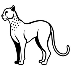 Cheetah Silhouette vector illustration