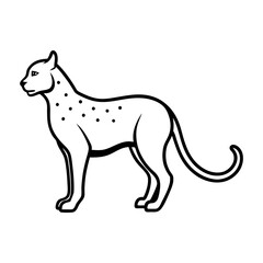 Cheetah Silhouette vector illustration