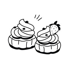 Decorative iced biscuits topped with colorful frosting