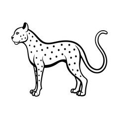 Cheetah Silhouette vector illustration