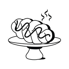 Take a look at this amazing icon of sweet loaf in trendy style