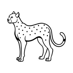 Cheetah Silhouette vector illustration