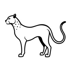 Cheetah Silhouette vector illustration