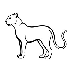 Cheetah Silhouette vector illustration